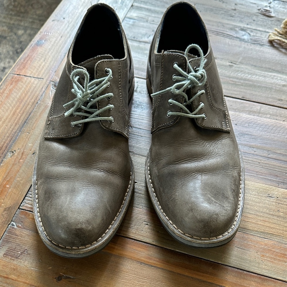 Cole Haan Gray Leather Oxfords